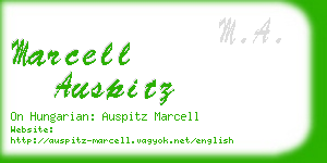 marcell auspitz business card